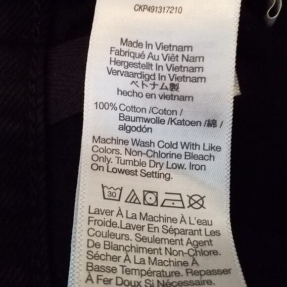 NWT Madewell Low-Slung Baggy Jeans 100% Cotton Black Zero Stretch Size 27 - Picture 9 of 9